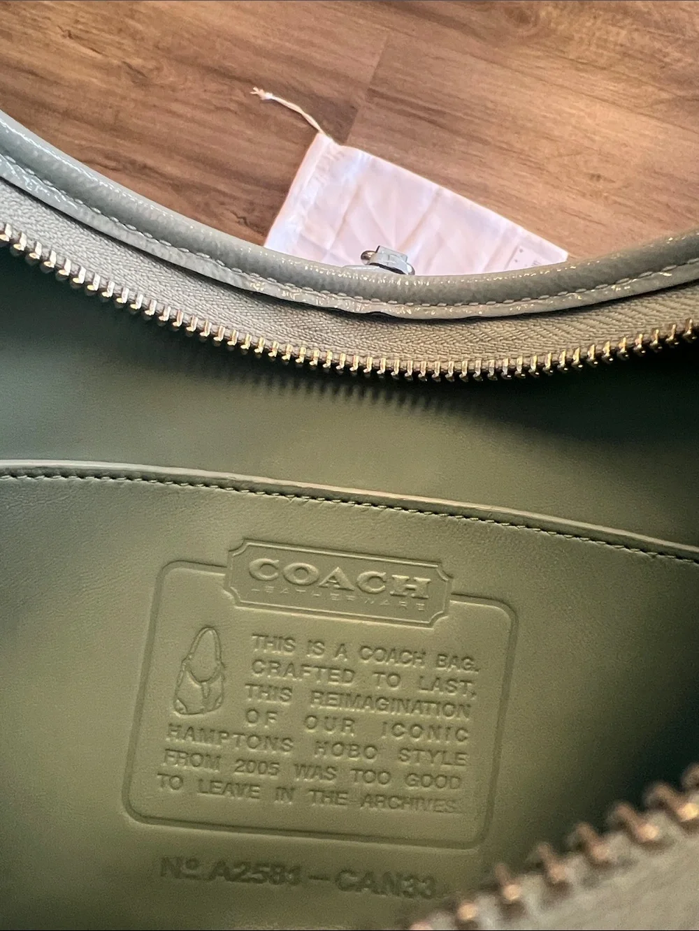Coach Light Blue Patent Leather Shoulder Bag - Picture 6 of 6